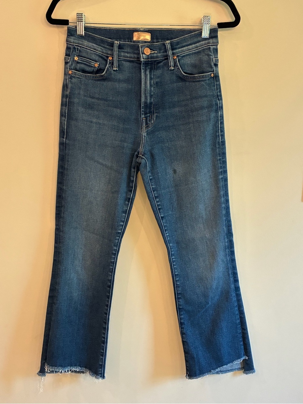MOTHER The Insider Crop Step Frey Home Movies Jeans